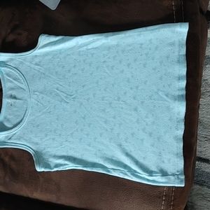 No boundaries, blue+hearts, tank, large